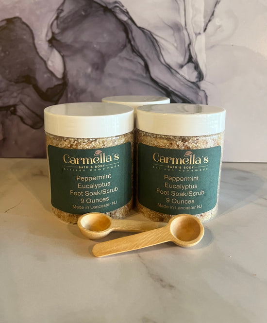 Peppermint Eucalyptus Foot Soak or Scrub - Carmella’s Bath & Body