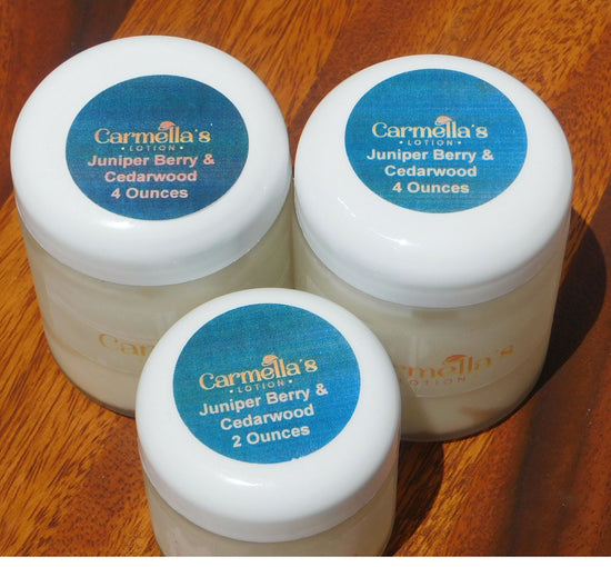 Juniper Berry Cedarwood Cream Lotion - Carmella’s Lotion